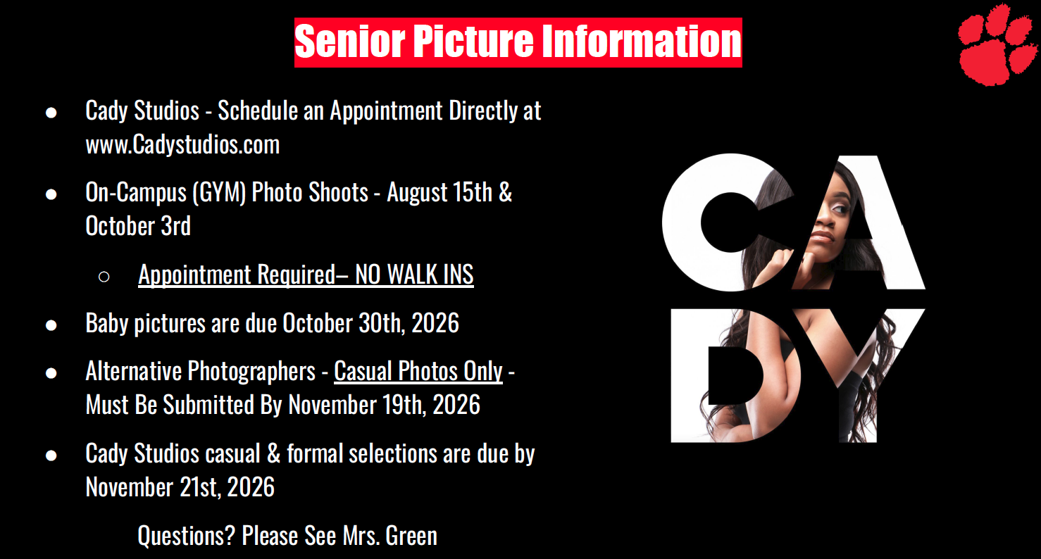senior picture information
